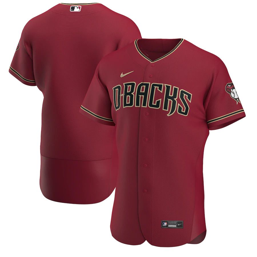 Men Arizona Diamondbacks Nike Crimson Alternate Authentic Team MLB Jersey